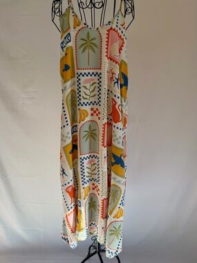 Nordstrom Multicolor Tropical Tile Print Maxi Dress